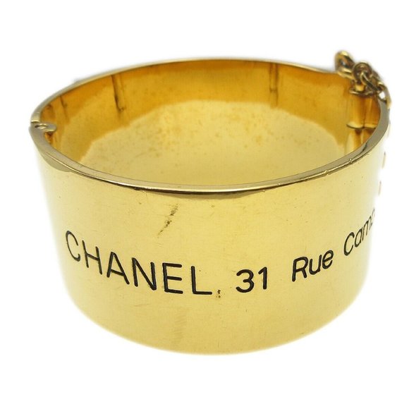 Chanel 31 Rue Cambon Bangle Bracelet Gold-plated 98802 - Picture 1 of 6